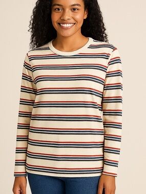 L.L.Bean Women’s Striped Long Sleeve Tee